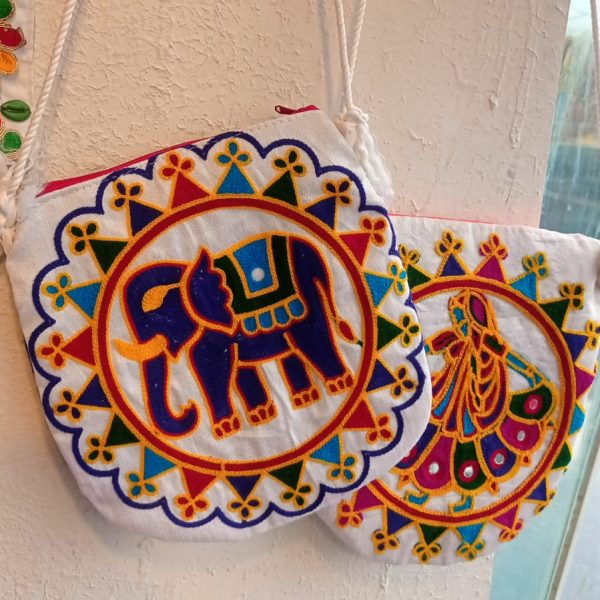 Embroidery White Bag Handmade