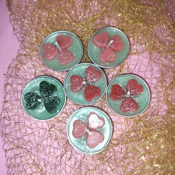 Handmade Heart T-Light Candles (Set of 12)