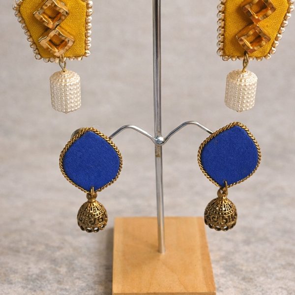 Yellow and Blue Earing Handmade